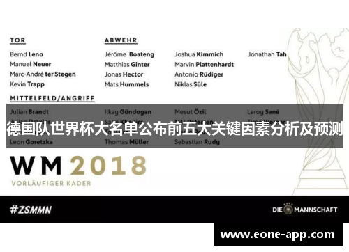 德国队世界杯大名单公布前五大关键因素分析及预测