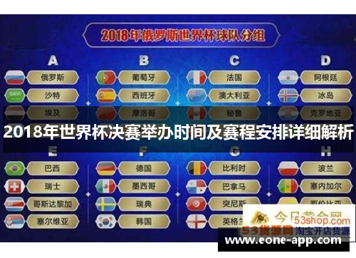 2018年世界杯决赛举办时间及赛程安排详细解析